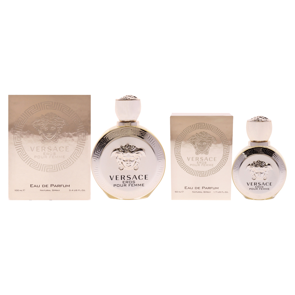 Versace Eros Pour Femme Kit by Versace for Women - 2 Pc Kit 3.4oz EDP